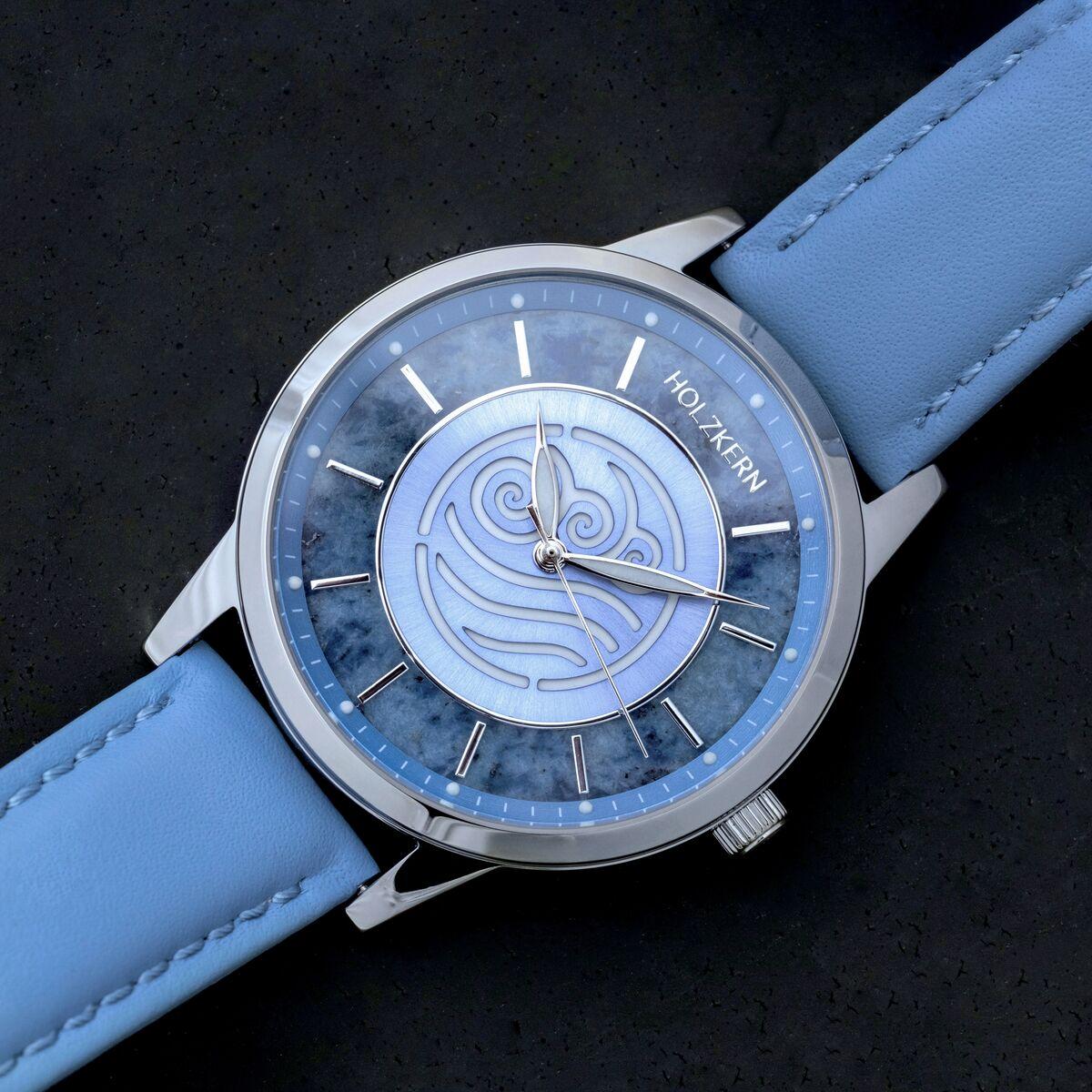 HOLZKERN | Avatar Water Tribe Damen Armbanduhr (Marmor / Blau)